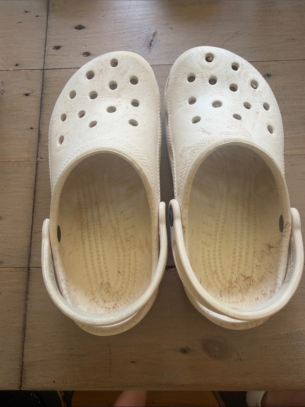 CROCS Kids Classic Clog in Cream and brown swirl